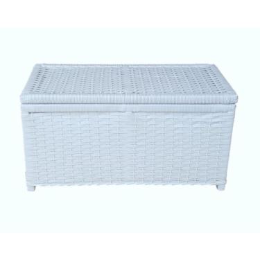 Imagem de Baú Cesto Caixa Organizadora Fibra Sintética 68x40x40 Branco