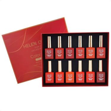 Imagem de Kit Esmalte Em Gel Esmaltes Vermelhos 12 Cores Helen Color
