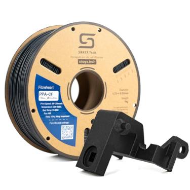 Imagem de Siraya Tech Fibreheart PPA-CF Core Black 3D Printer Filament - PPA Nylon with 25% Core-Concentrated Carbon Fiber, Ultra-Strong, Heat-Resistant, Low Warpage for Automotive & Industrial Parts (1kg)