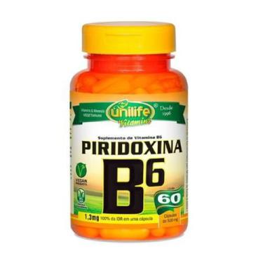 Imagem de Piridoxina - Vitamina B6 - Unilife - 60 Cápsulas