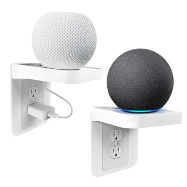 Imagem de Roolaudk Prateleira De Tomada De Parede Branca Com Compartimento Para Cabos - Organizador Duplex Vertical Padrão Para Decoração De Banheiro, Casa Inteligente, Ferramentas Elétricas, Escova De Dentes