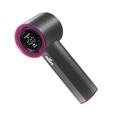 Imagem de WeiLaiKeQi Ventilador portátil 100 velocidades fã de bolso de bolso ajustável para homens para homens Men Display Digital para viagens ao ar livre, Preto