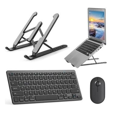 Imagem de BDNET, Teclado E Mouse Bluetooth, Suporte Preto Para Macbook