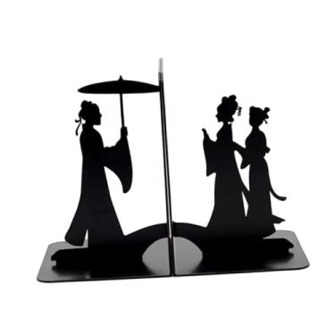 Imagem de Kuntesetty Livros de livros de silhueta Livros Apoie Stoppers Books Desktop Organizer for Bookshelf, Três Pessoas