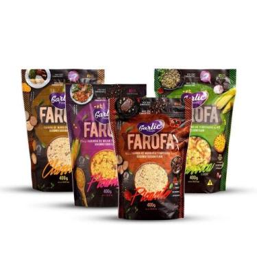 Imagem de Kit 4 Farofas Milho Temperada Clássica e Picante 400g Especial Sem Glú