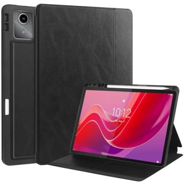 Imagem de Capa de poliuretano para Lenovo Tab M11/Tab K11 LTE 11 TB-330FU/330XU com suporte para caneta S, suporte de visualização em vários ângulos com bolso, capa traseira de TPU à prova de choque para