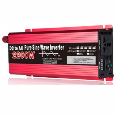 Imagem de Conversor inversor de potência de carro de 2200 W DC12 V-60 V DC para 110 V/220 VCA, com display LED, onda senoidal pura, conversor inversor de potência de baixa frequência,60V to 110V