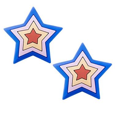 Imagem de Puxadores decorativos de gaveta infantil de sílica gel de sílica puxadores de porta de armário puxadores de cômoda puxadores de guarda-roupa (forma de estrela)