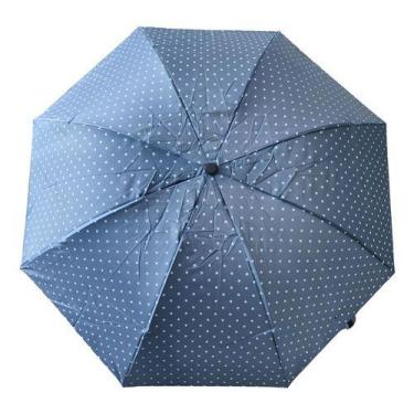 Imagem de Sombrinha Bolinha Guarda Chuva Prática Grande AZUL - electros1