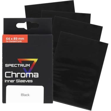 Imagem de BCW Spectrum Black Chroma Inner Card Sleeves | 100 Pack | Acid-Free Archival Quality Protection | Perfect Fit Sleeves for MTG, Pokemon | Dual-Sided Glossy-Clear