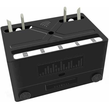 Imagem de Roteador Organizador Caixa Material Abs Design De Orifício De Saída De Grande Diâmetro Grande Capacidade Multifuncional Cabo De Gerenciamento Caixa Para Uso Em Home Office, Black, 32 * 21 * 18cm