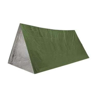 Imagem de rockible Tenda de emergência para áreas externas, barraca tubular, à prova de intempéries, portátil, à prova d'água, abrigo de sobrevivência para 2