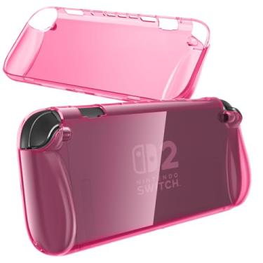 Imagem de Switch Case for Nintendo 2 Console - Soft Protective Cover, Drop Protection Grip Case for Switch Nintendo 2 (Red)