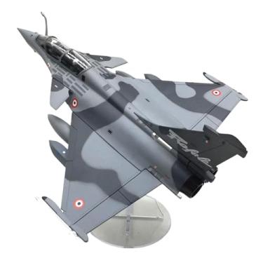 Imagem de Garende Avião de brinquedo fundido modelo caça Rafale B 1/72, modelo de avião colecionável de simulação com suporte de exibição para bar, escritório em casa, Cinza