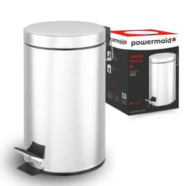Imagem de Lixeira Pedal Inox Cesto Removível Cozinha Banheiro 3L - Clink