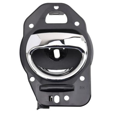 Imagem de TRQ Maçaneta interna preta com alavanca cromada lado do passageiro compatível com Chevrolet HHR 2006-2011