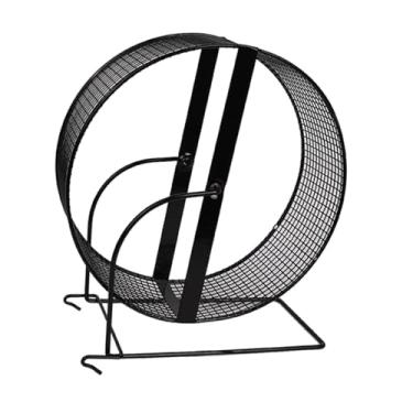 Imagem de Bothyi Roda de exercício para hamster, suprimentos para animais de estimação para gerbilos, ratos e camundongos, resistente, preta, divertida para brincar e, Diâmetro 17 Cm