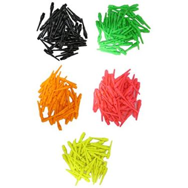 Imagem de 250 neon laranja amarelo verde rosa preto 50 cada 2BA Dart Master "Pro Points" Tufflex III comprimento padrão