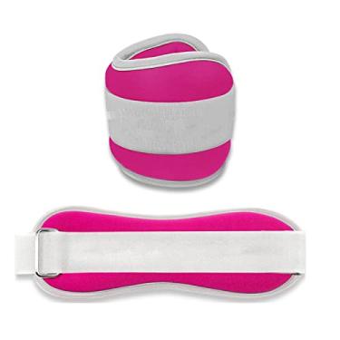 Imagem de Pesos de pulso para mulheres, conjunto de pesos de tornozelo para homens, 2 x 0,3 kg/0,5 kg par de pulseiras ajustáveis, para ioga, ginástica, exercícios aeróbicos (tamanho: solteiro 0,3 kg, cor: rosa