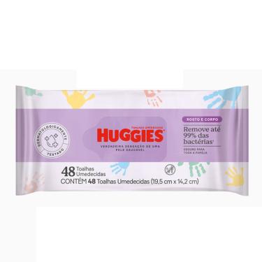 Imagem de Lenços Umedecidos Huggies Rosto e Corpo 48 unidades