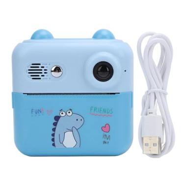 Imagem de Câmera instantânea 48MP 1080p 16x Zoom digital com 2,4 polegadas HD Câmera de impressão instantânea de 1000mAh para viagens para viagens (Azul)