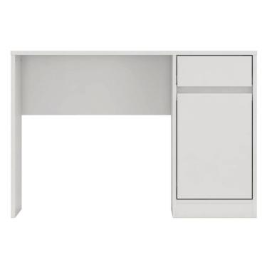Imagem de Mesa Escrivaninha Work 109cm 1 Porta e 1 Gaveta Branco-EdeCasaMóveis
