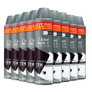 Imagem de Kit Desodorante Aerosol Dove Men Invisible Dry 250ml - 9 unidades