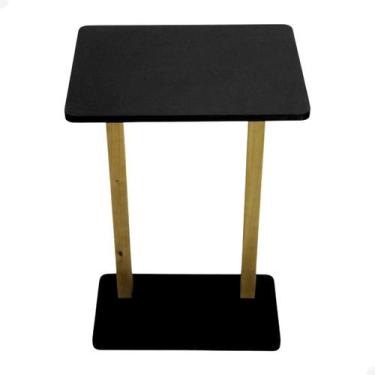 Imagem de Mesa de Apoio Lateral Encaixe Sofa Cama 73x45x35 - Beto Moveis, PRETO
