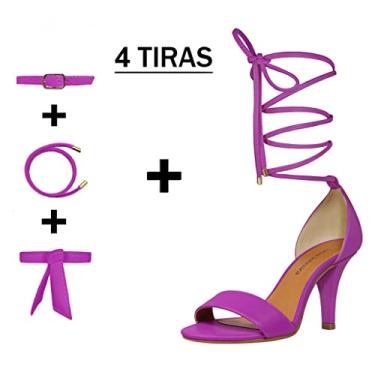 Imagem de Sandália Troca Tira Salto Alto Fino Luiza Sobreira Roxa Mod. 2169-2
