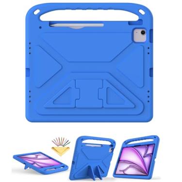 Imagem de UUcovers Capa infantil para iPad Pro 33.0 cm M4 2024 com suporte/alça/caneta stylus porta-lápis, leve, macio, EVA, resistente, à prova de choque, resistente, dobrável, para meninas e meninos, linda