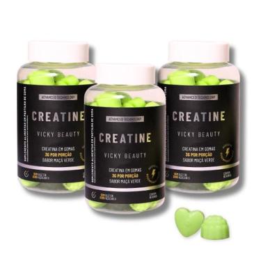 Imagem de 3 UN. CREATINE - 3 Creatinas em Goma Sabor Maçã Verde (180 gomas) - VI