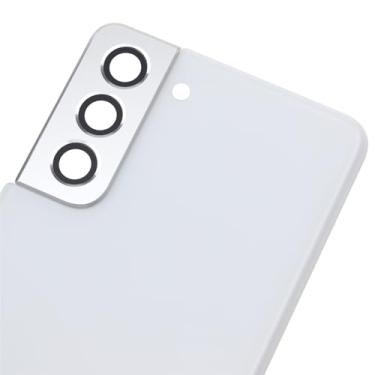 Imagem de Capa traseira de plástico branco Phantom para Samsung Galaxy S21 5G SM-G991B com moldura da câmera traseira e vidro adesivo pré-cortado e kit de ferramentas
