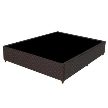 Imagem de Base Para Cama Box Casal 138cm Poliéster Bordado Flora Marrom - Gazin
