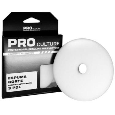 Imagem de Boina de Espuma Branca PRO Culture Corte com Furo - 3 Polegadas