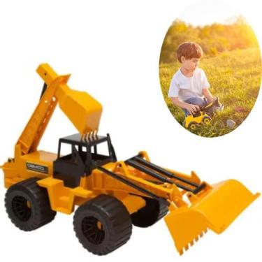 Imagem de Mini Trator Escavadeira Com Reboque E Carregadeira Divertido Para Seu 