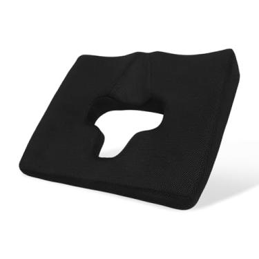 Imagem de Almofada de assento de espuma de memória, almofada de assento melhorada em gel, almofada antiescaras, almofadas de escaras para bumbum, almofada de cóccix para dor no cóccix, para motoristas,