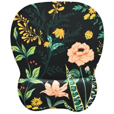 Imagem de EooCoo Mouse pad ergonômico com suporte de pulso, mousepad com descanso de pulso de espuma viscoelástica e base antiderrapante para computador, café, casa e escritório, acessórios de mesa de