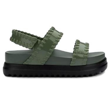 Imagem de Sandália Melissa Dune Platform Preto Verde, Verde, 37