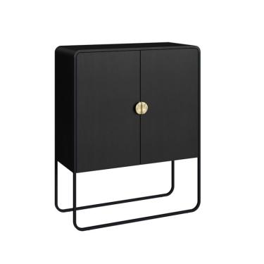 Imagem de Buffet Luna 2 Portas Preto e Dourado 90 cm