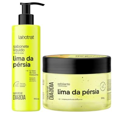 Imagem de Kit Sabonete Liquido + Esfoliante Corpo E Rosto Labotrat Dia A Dia Cheiro De Fruta Lima 300g