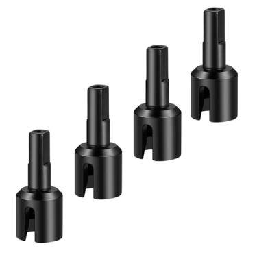 Imagem de WEFEINO 4Pcs Aluminum Front & Rear Gearbox Joint Cup Differential Cup Upgrade Parts for Tamiya TT01 TT01E TT02 1/10 RC Drift Car