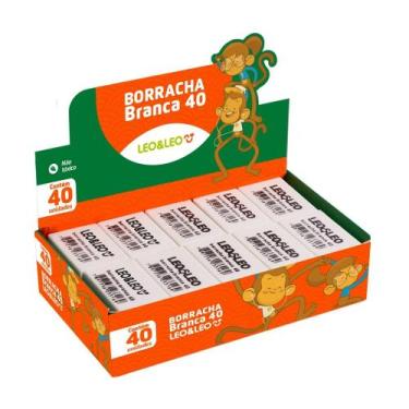 Imagem de Borracha plastica branca cx40 leo&leo