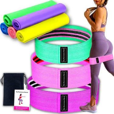 Imagem de Kit Elásticos Treino Mini Band Exercício Faixa Elástica Ioga - Prime B