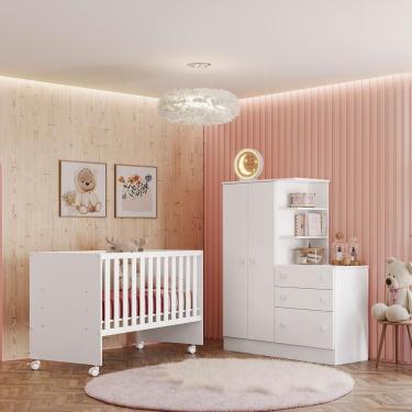 Imagem de Kit Quarto De Bebe Dortmund Branco