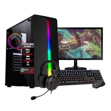 Imagem de Pc Gamer Completo I5 9º Gtx1050 Ram16Gb Hd 1Tb Ssd 480Gb 24 - Tech Fus