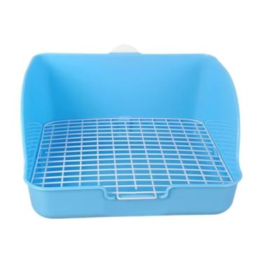 Imagem de predolo Caixa de areia para, caixa de areia para animais de estimação, bandeja para xixi, de de canto para hamster, ratos, chinchilas, furões, Azul