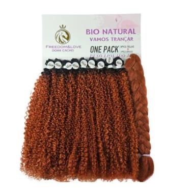 Imagem de Cabelo Miss S Cacheado Com Jumbo 380g Bio Fibra - bbless, ruiva