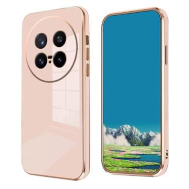 Imagem de Anlalish Compatível com Vivo X200 Pro, capa de silicone à prova de choque, para celular Vivo X200 Pro, capa de proteção fofa com revestimento fino (rosa)