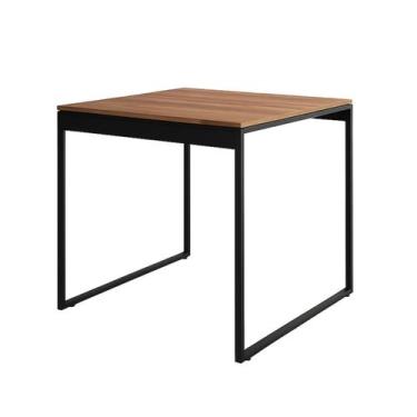 Imagem de Mesa de Jantar Pequena Industrial 80x80  Ideal para Cozinhas Modernas 