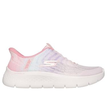 Imagem de Skechers Tênis feminino Go Walk Flex Nova Hands Free Slip-ins, Rosa/Multi, 37